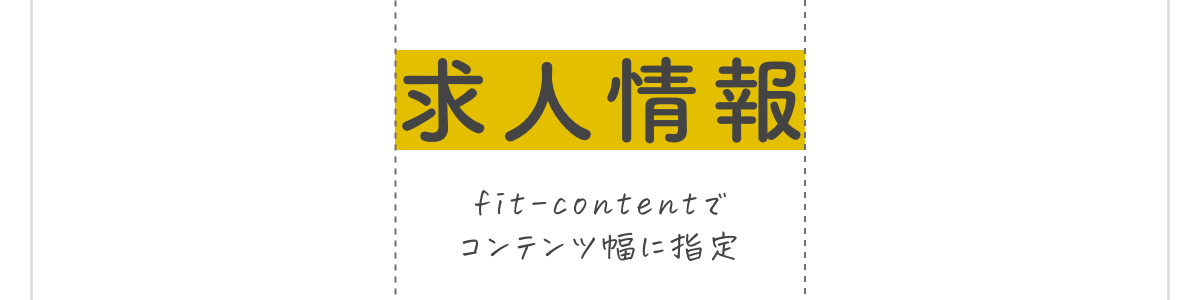 fit-contentでコンテンツ幅に指定できることを解説する画像